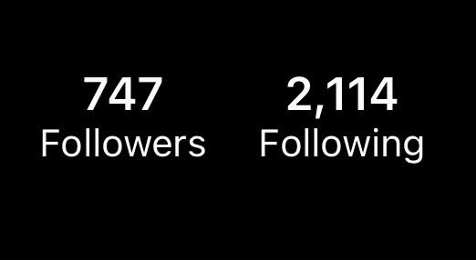 bad instagram follow ratio